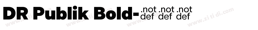 DR Publik Bold字体转换
